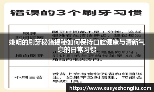 姚明的刷牙秘籍揭秘如何保持口腔健康与清新气息的日常习惯