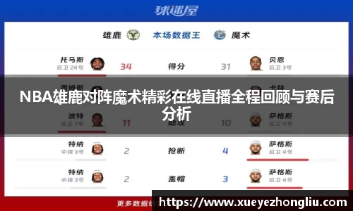 NBA雄鹿对阵魔术精彩在线直播全程回顾与赛后分析